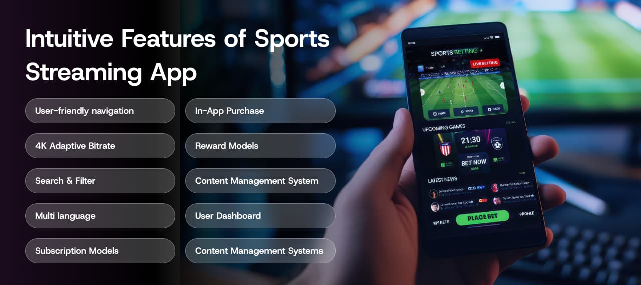 Features for a Sports Streaming App